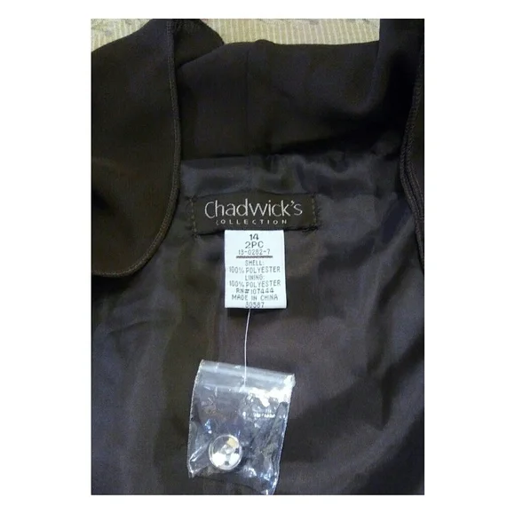 NOWT Chadwick's Brown Fully Lined Blazer Sz 14 - Picture 7 of 8